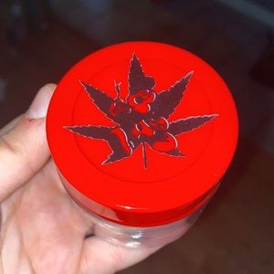 Custom glass stash jar